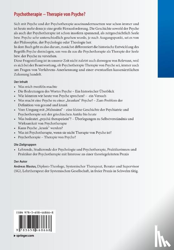 Blasius, Andreas - Psychotherapie - Therapie von Psyche?