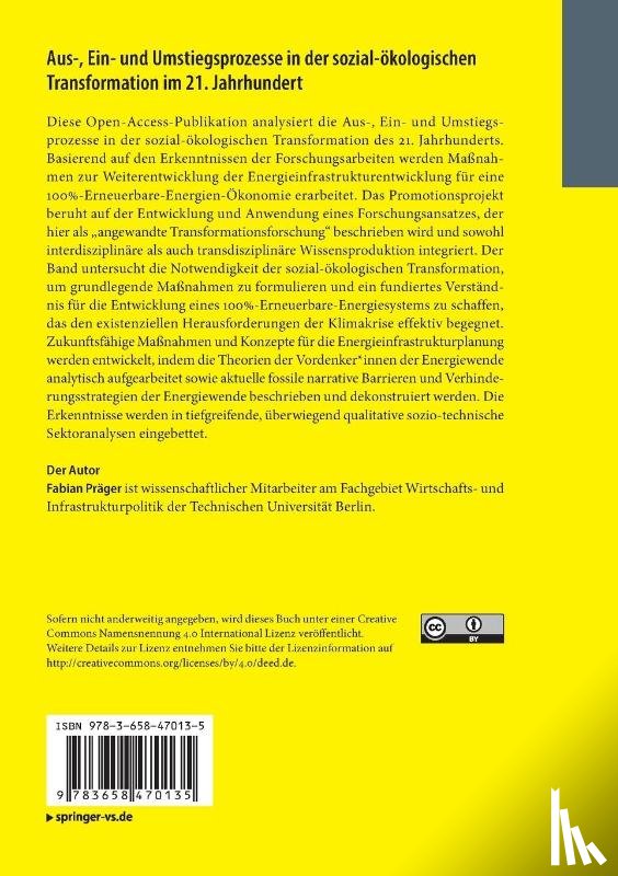 Präger, Fabian - Aus-, Ein- und Umstiegsprozesse in der sozial-ökologischen Transformation im 21. Jahrhundert