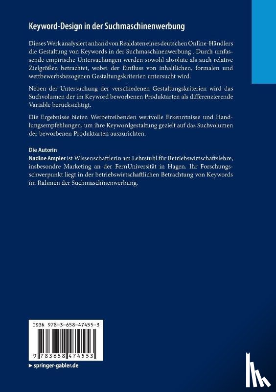 Ampler, Nadine - Keyword-Design in der Suchmaschinenwerbung