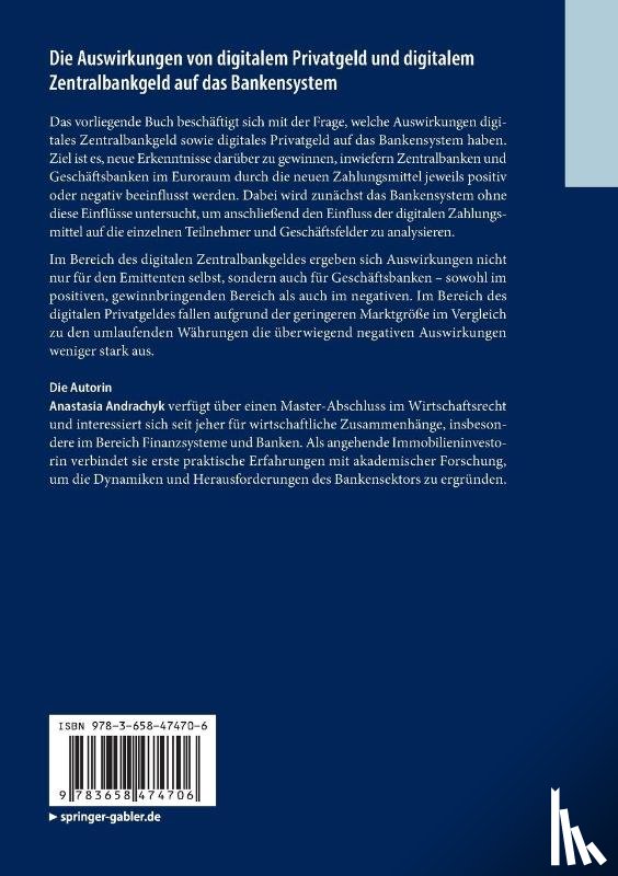 Andrachyk, Anastasia - Die Auswirkungen von digitalem Privatgeld und digitalem Zentralbankgeld auf das Bankensystem