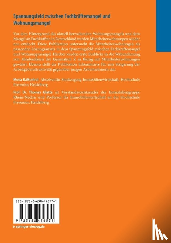 Glatte, Thomas, Balkenhol, Mona - Spannungsfeld zwischen Fachkräftemangel und Wohnungsmangel