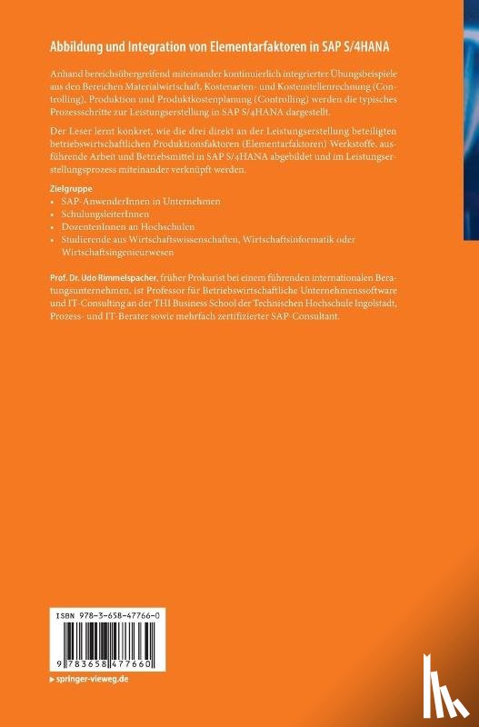 Rimmelspacher, Udo - Abbildung und Integration von Elementarfaktoren in SAP S/4HANA