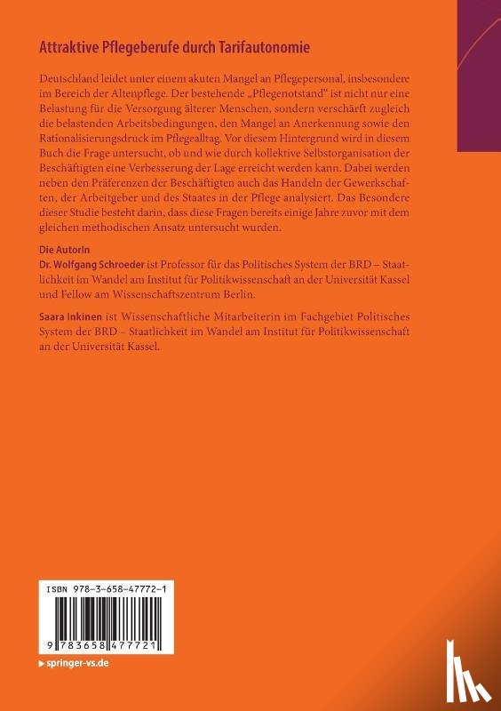 Inkinen, Saara, Schroeder, Wolfgang - Attraktive Pflegeberufe durch Tarifautonomie