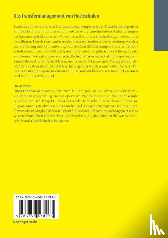 Granowske, Linda - Das Transfermanagement von Hochschulen