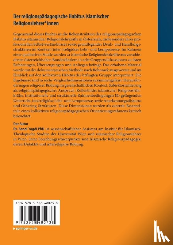 Yagdi, Senol - Der religionspadagogische Habitus islamischer Religionslehrer*innen