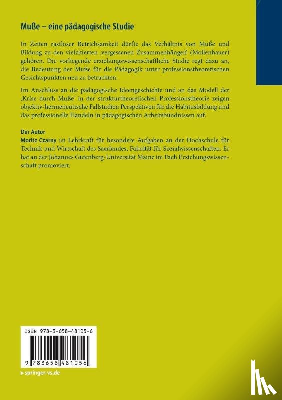 Czarny, Moritz - Muße - eine pädagogische Studie