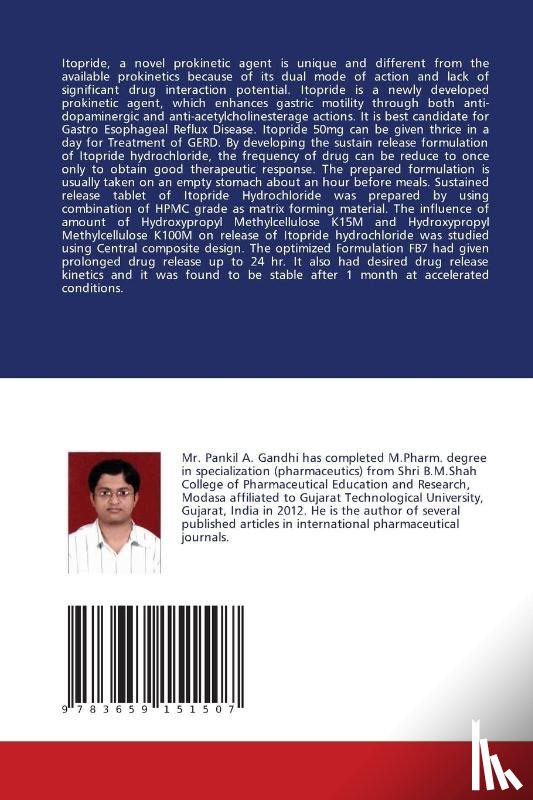 Gandhi, Pankil, Patel, Mukesh, Patel, Natvarlal - Sustained Release Tablet of Itopride Hydrochloride