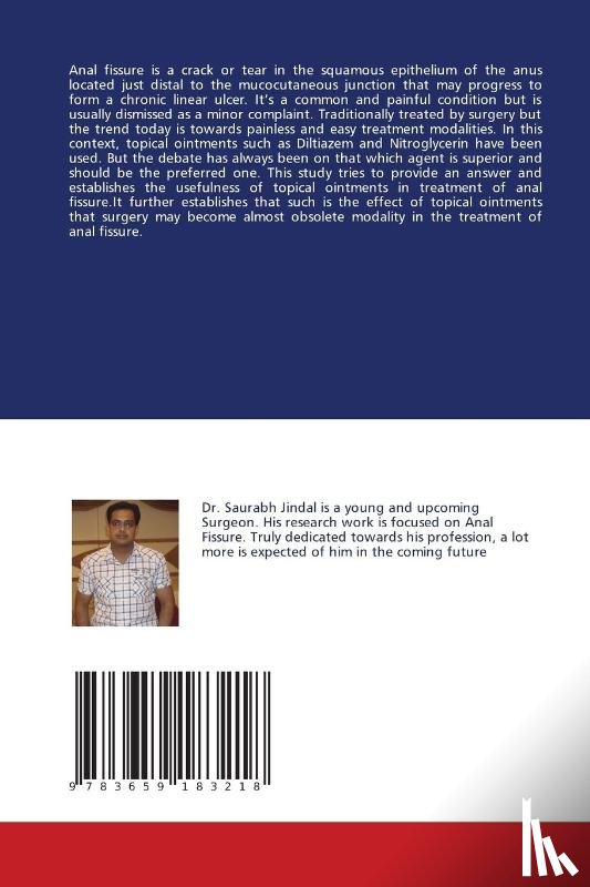 Jindal, Saurabh - Topical Diltiazem Versus Topical Nitroglycerin in Anal Fissure