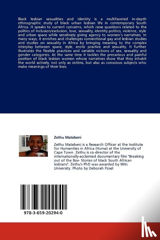 Matebeni, Zethu (University of Cape Town South Africa) - Black Lesbian Sexualities and Identity in South Africa