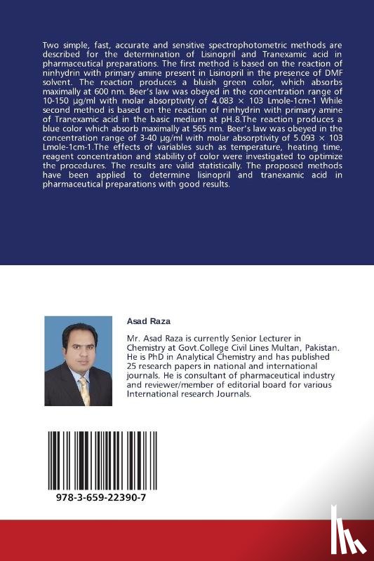 Raza Asad - Analysis of Lisinopril and Tranexamic acid Tablets