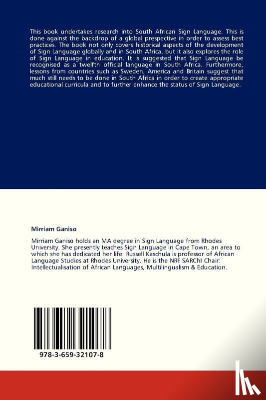 Ganiso Mirriam, Kaschula Russell - Sign Language