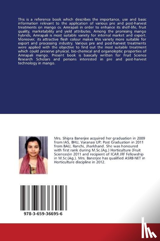 Banerjee Shipra - Study of shelf-life and fruit quality in mango cv. Amrapali