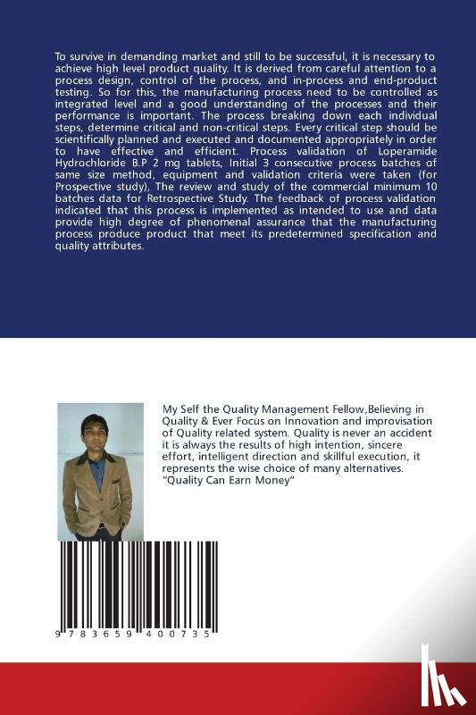 Kanani, Nilesh, Raj, Hasumati, Jaiswal, Laxmikant - Process Validation of Loperamide Hydrochloride B.P 2 MG Tablets