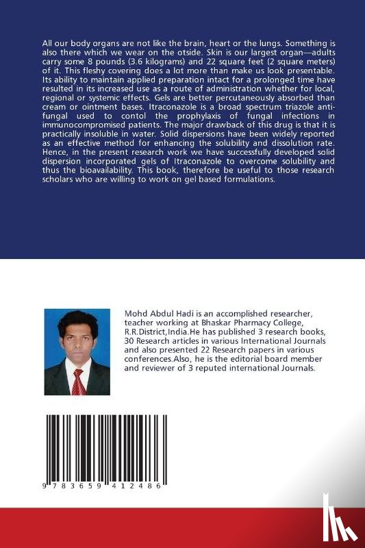 Srinivasa Rao, Avanapu, Prakash, Jeevan - Solubility enhanced itraconazole Anti-fungal gel formulation