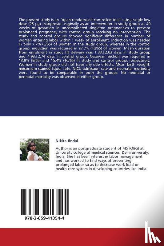 Jindal Nikita - Outpatient Based Misoprostol to Prevent Prolonged Pregnancy