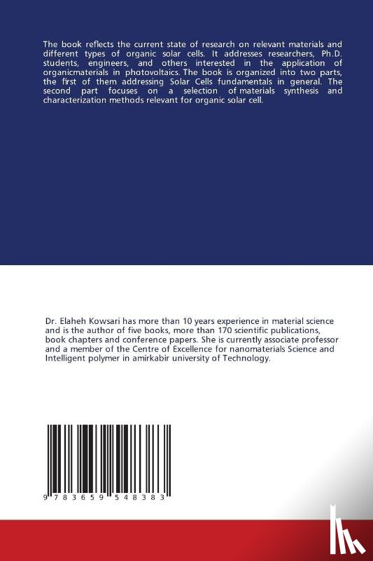 Kowsari, Elaheh - Organic solar cell