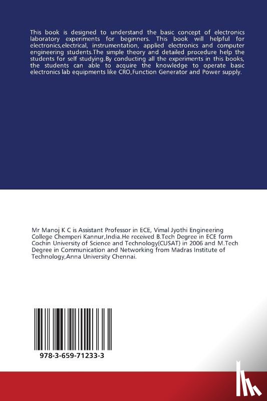 K C Manoj, K Binil Kumar - Electronics Laboratory Manual-I