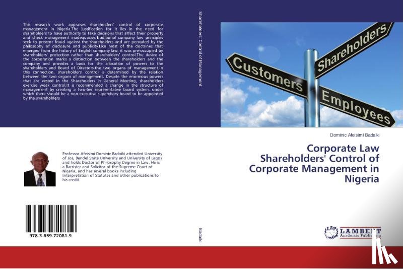 Badaiki Dominic Afeisimi - Corporate Law Shareholders' Control of Corporate Management in Nigeria