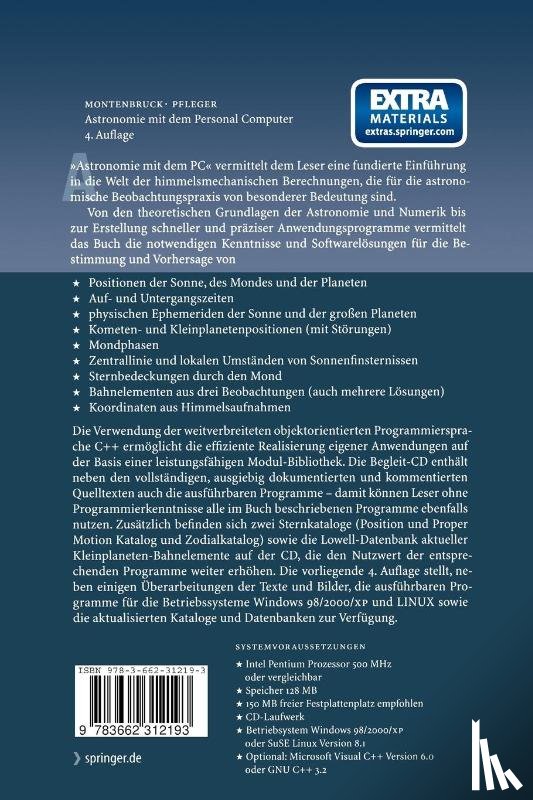 Montenbruck, Oliver, Pfleger, Thomas - Astronomie Mit Dem Personal Computer