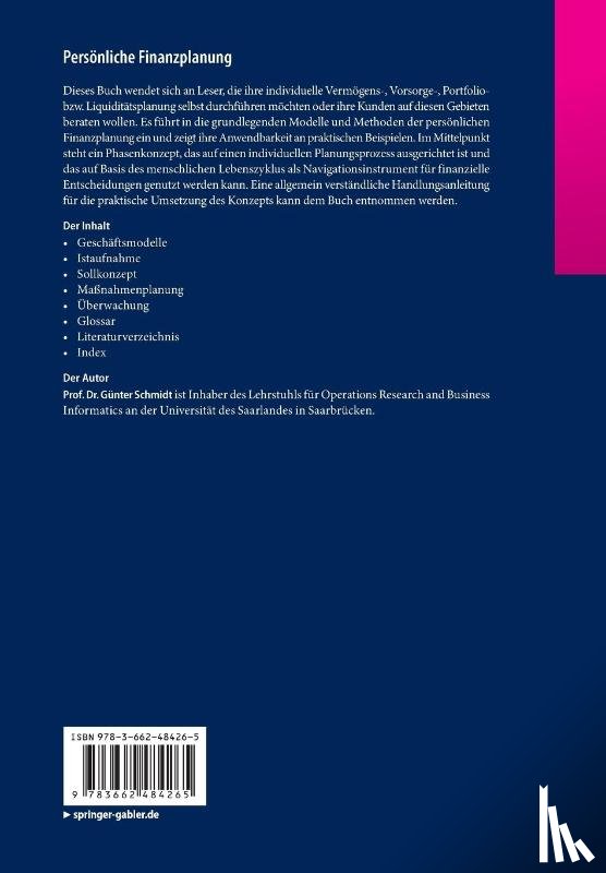 Schmidt, Gunter - Personliche Finanzplanung