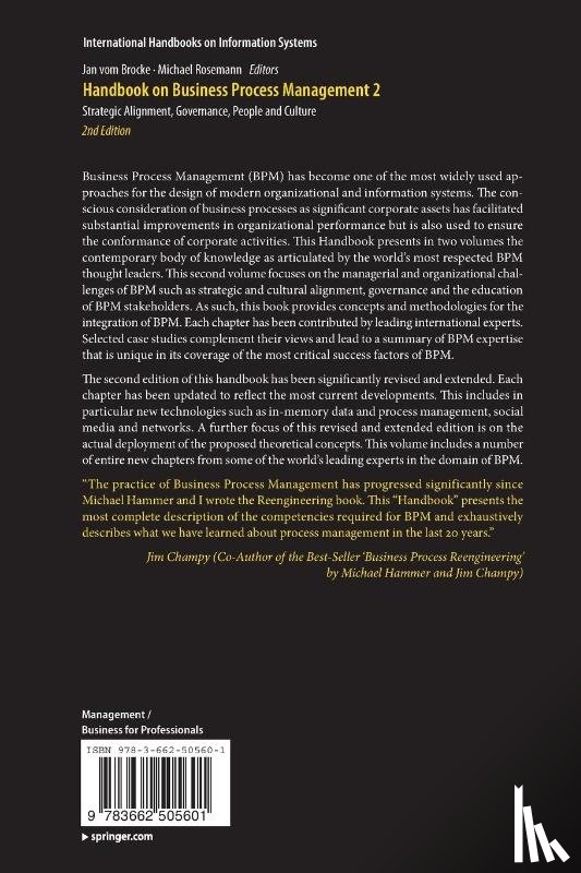 Jan vom Brocke, Michael Rosemann - Handbook on Business Process Management 2