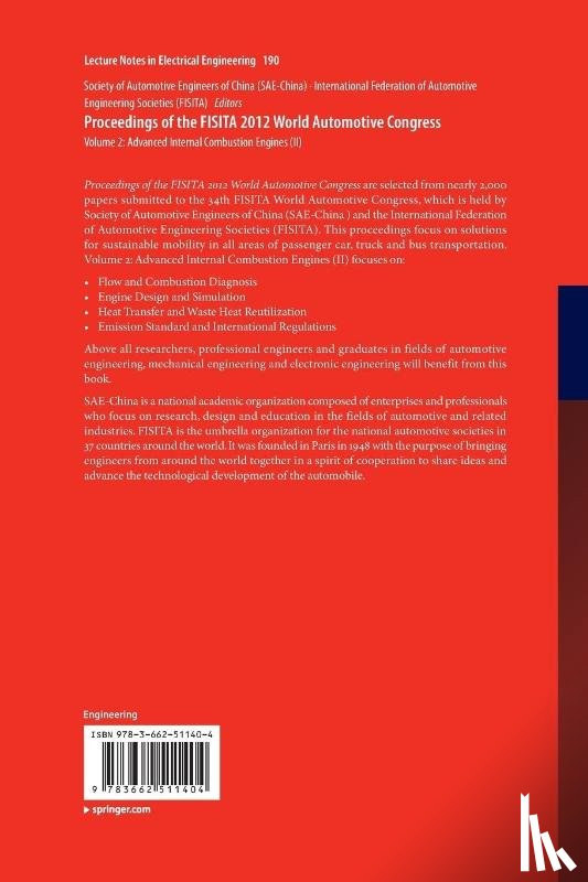  - Proceedings of the FISITA 2012 World Automotive Congress
