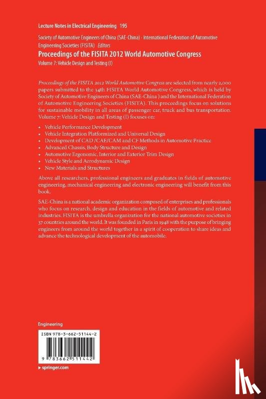  - Proceedings of the FISITA 2012 World Automotive Congress