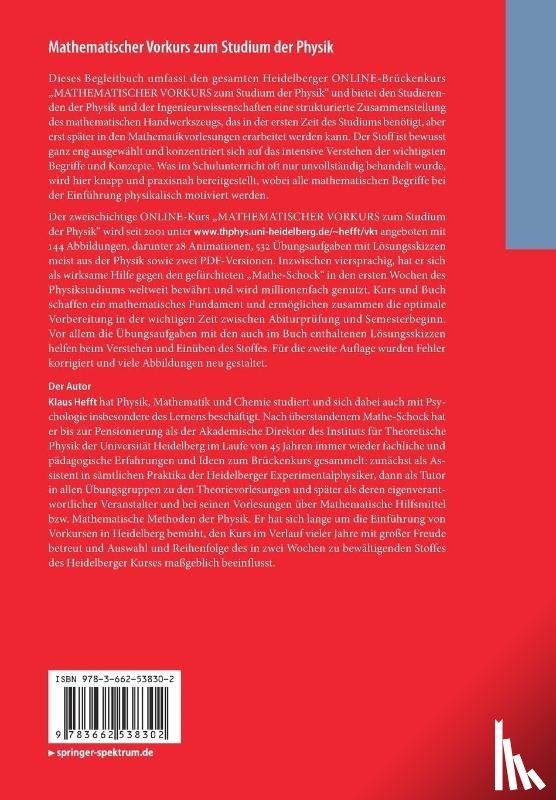 Hefft, Klaus - Mathematischer Vorkurs zum Studium der Physik