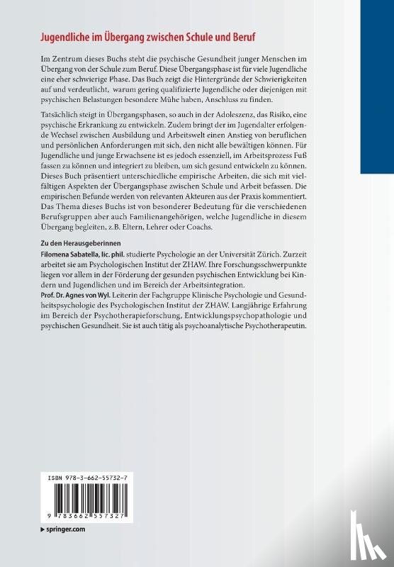 Filomena Sabatella, Agnes Von Wyl - Jugendliche Im UEbergang Zwischen Schule Und Beruf