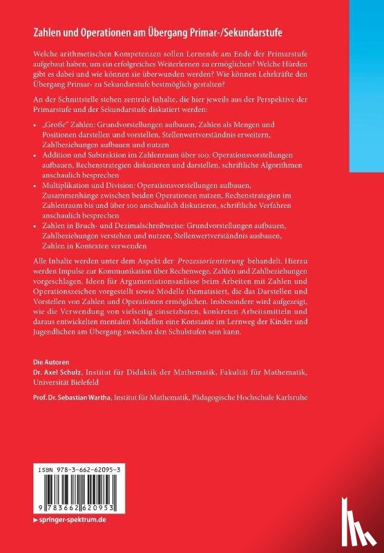 Schulz, Axel, Wartha, Sebastian - Zahlen und Operationen am Ubergang Primar-/Sekundarstufe