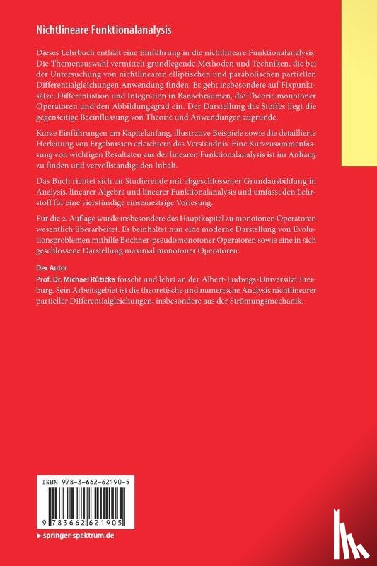 Ruzicka, Michael - Nichtlineare Funktionalanalysis