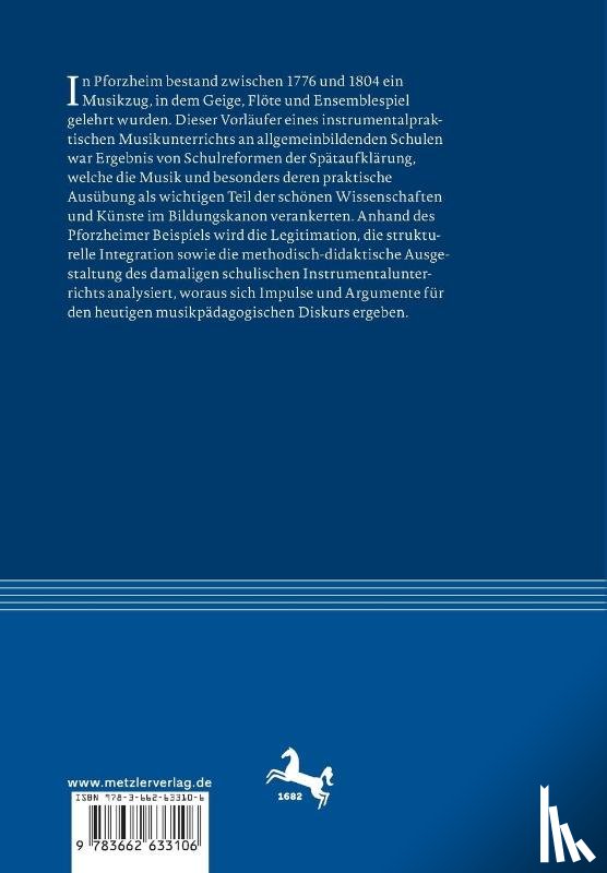 Bonz, Tobias - Instrumentaler Musikunterricht als Teil allgemeiner Schulbildung