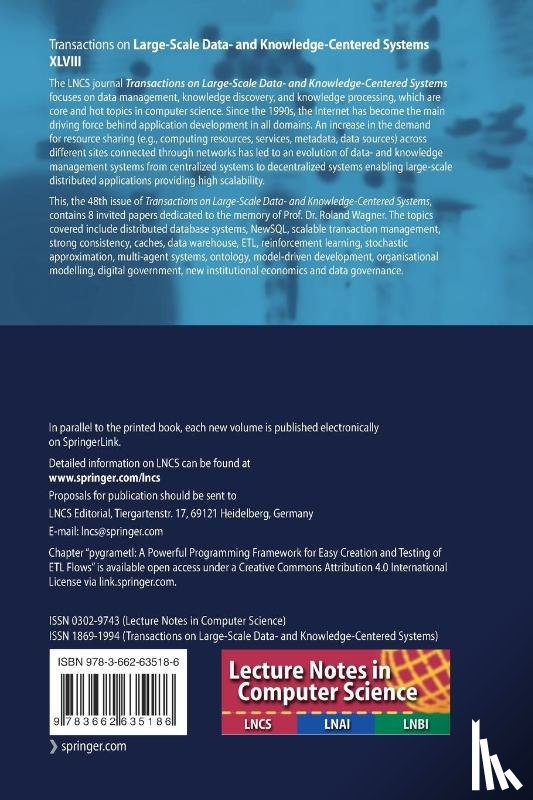  - Transactions on Large-Scale Data- and Knowledge-Centered Systems XLVIII