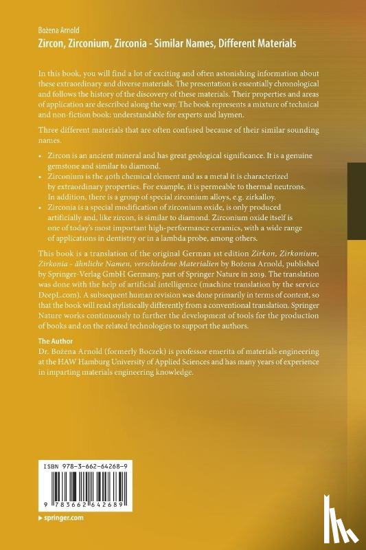 Arnold, Bozena - Zircon, Zirconium, Zirconia - Similar Names, Different Materials