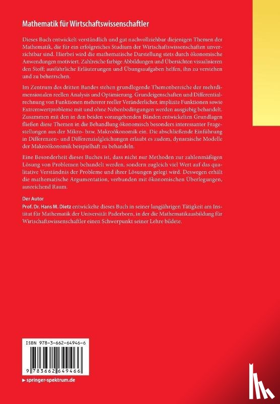 Dietz, Hans M. - Mathematik fur Wirtschaftswissenschaftler