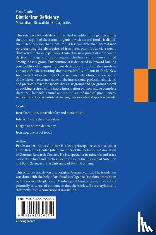 Gunther, Klaus - Diet for Iron Deficiency