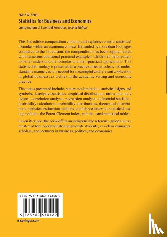 Peren, Franz W. - Statistics for Business and Economics