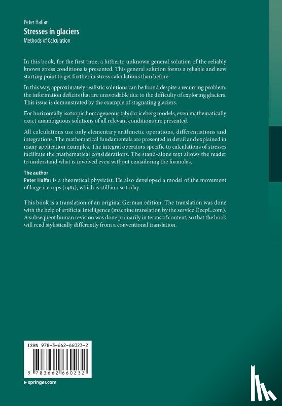 Halfar, Peter - Stresses in glaciers