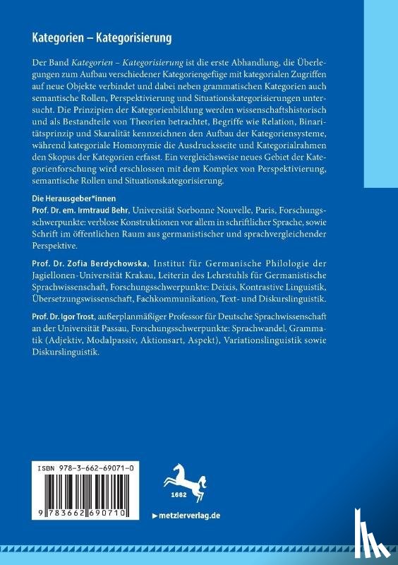  - Kategorien - Kategorisierung