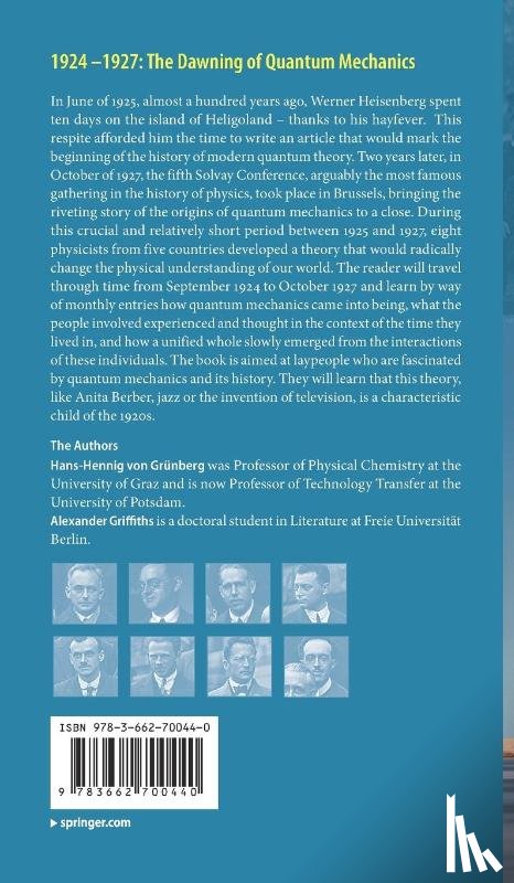 von Grunberg, Hans-Hennig, Griffiths, Alex - 1924–1927: The Dawning of Quantum Mechanics