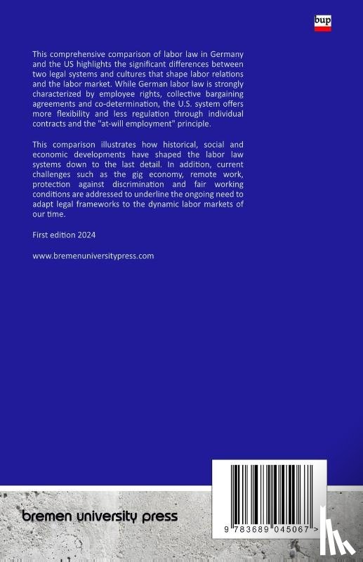 Siegle, Michael, John, Ulrich - Differences in labor law between Germany and the USA