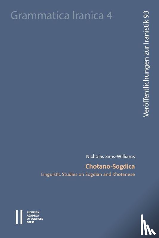 Sims-Williams, Nicholas - Chotano-Sogdica