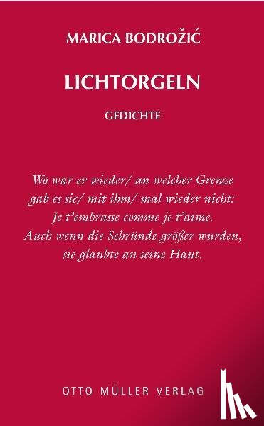 Bodrozic, Marica - Lichtorgeln