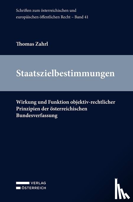 Zahrl, Thomas - Staatszielbestimmungen