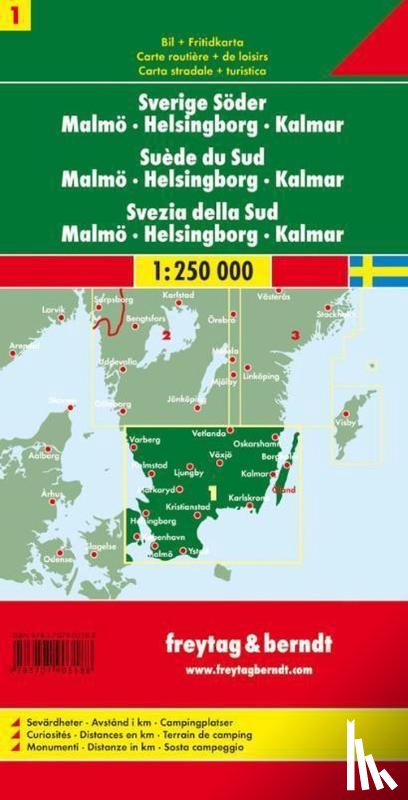  - F&B Wegenkaart Zweden - 1 Zuid, Malmö