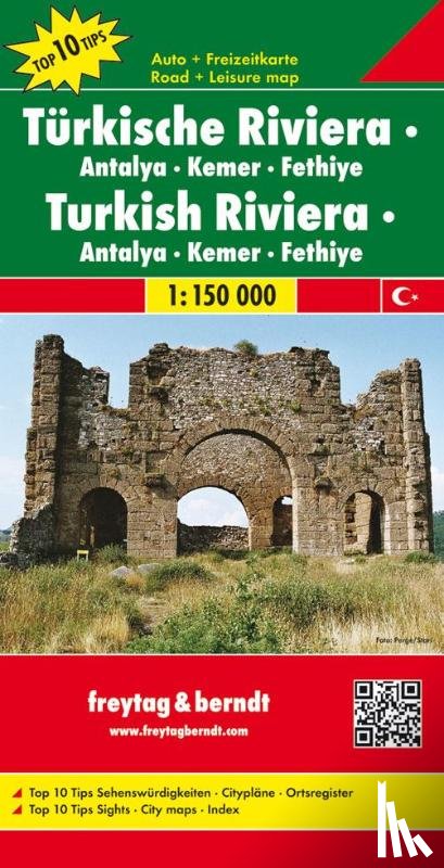  - Turkish Riviera - Antalya - Kemer - Fethiye Road Map 1:150 000