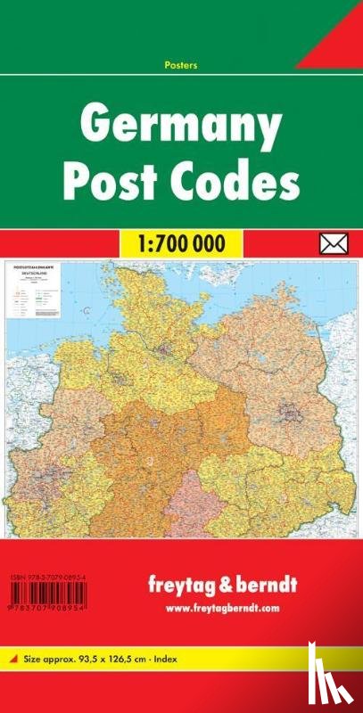  - Germany Post Codes Map 1:700 000