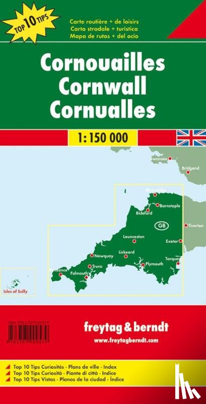  - Cornwall 1 : 150 000. Autokarte