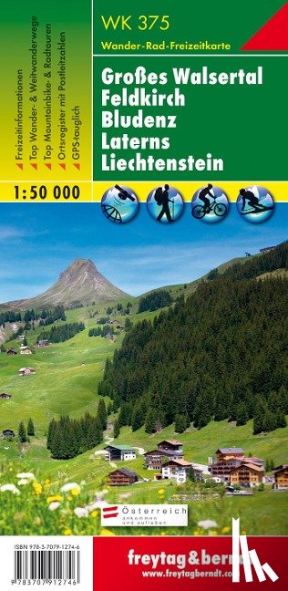  - Großes Walsertal - Feldkirch - Bludenz - Laterns - Liechtenstein 1 : 50 000. WK 375