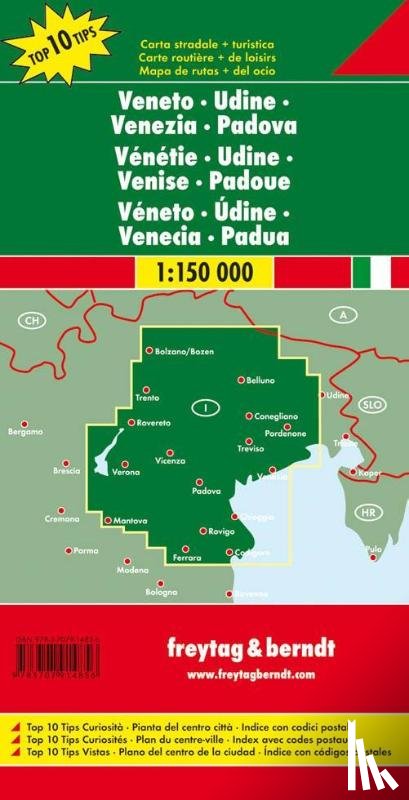  - Veneto - Udine - Venice - Padua Road Map 1:150 000